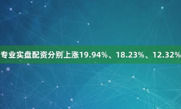 专业实盘配资分别上涨19.94%、18.23%、12.32%
